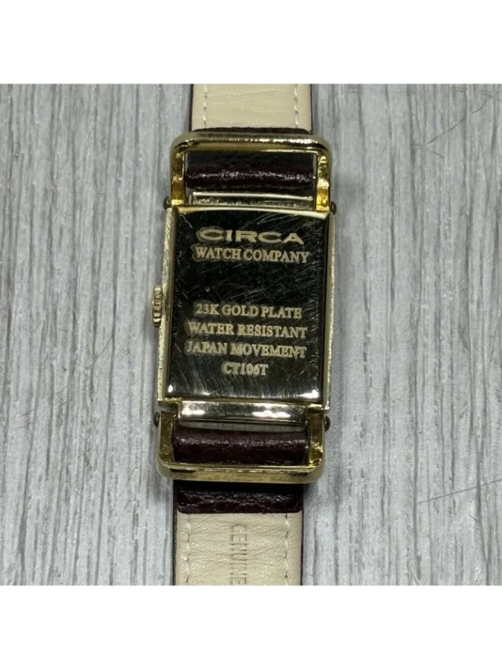 Circa CT106T Vintage 23K Gold Plated Quartz Wrist Watch - Needs Battery